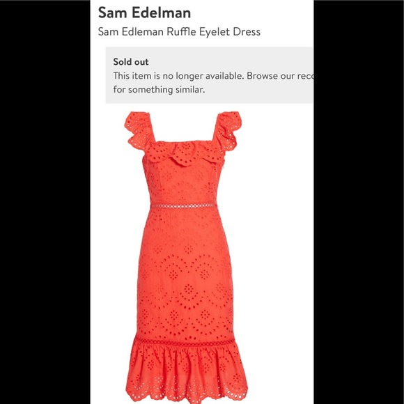 sam edelman ruffle eyelet dress
